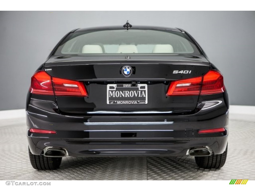 2017 5 Series 540i Sedan - Jet Black / Ivory White photo #4