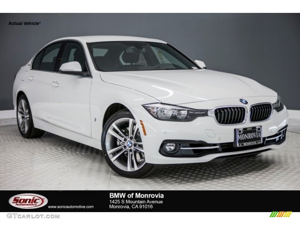 2017 3 Series 330e iPerfomance Sedan - Alpine White / Black photo #1