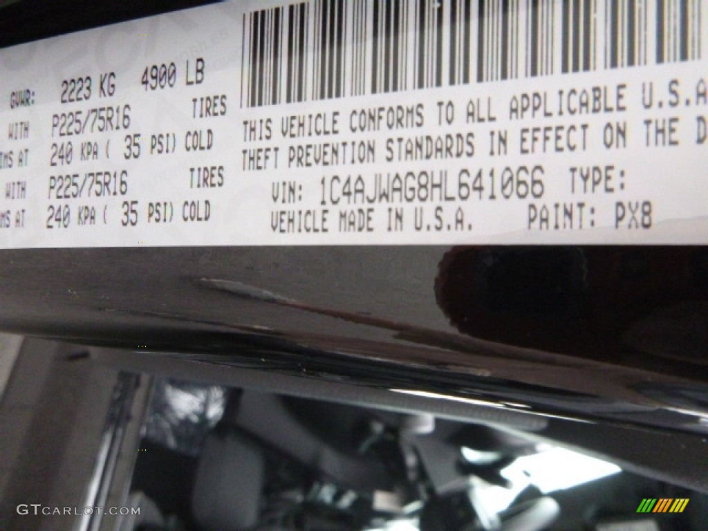 2017 Wrangler Sport 4x4 - Black / Black photo #15