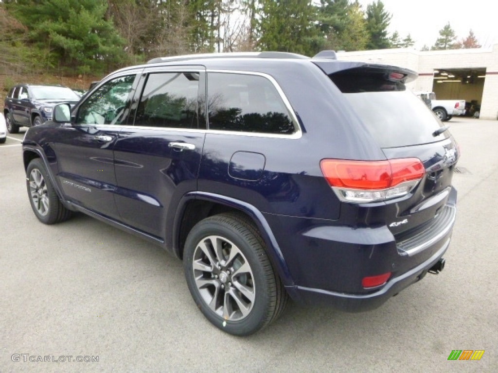 2017 Grand Cherokee Overland 4x4 - True Blue Pearl / Black photo #4