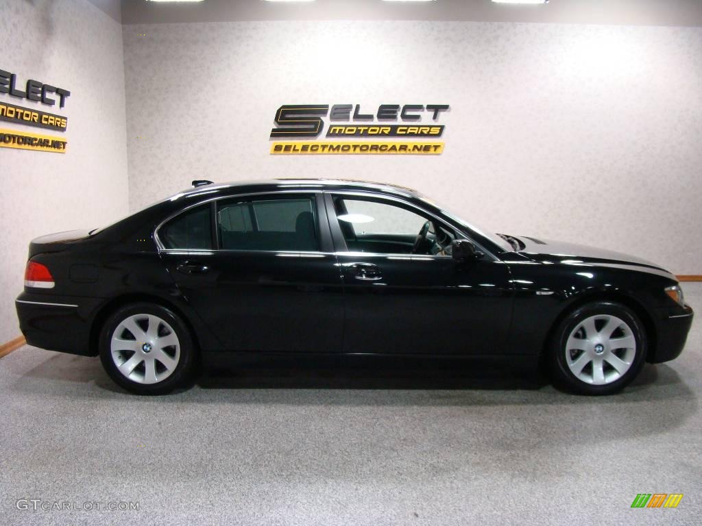 2006 7 Series 750Li Sedan - Black Sapphire Metallic / Black/Black photo #4
