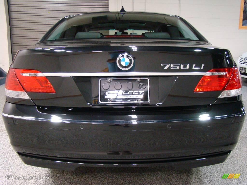 2006 7 Series 750Li Sedan - Black Sapphire Metallic / Black/Black photo #5