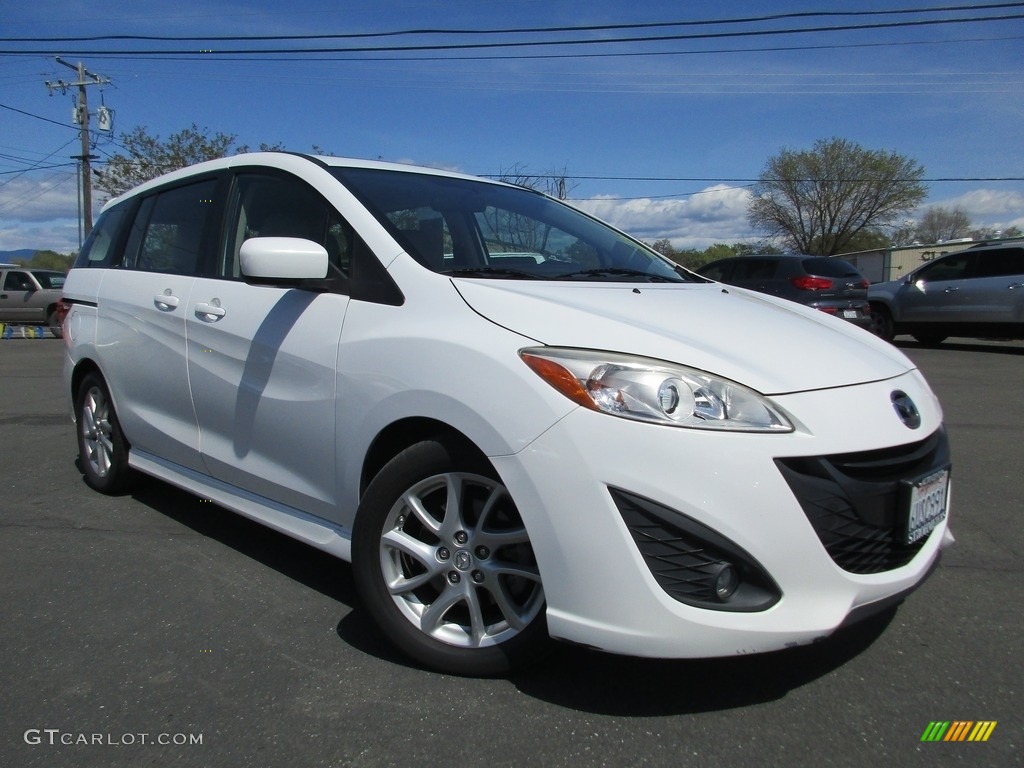 2012 MAZDA5 Touring - Crystal White Pearl Mica / Sand photo #1