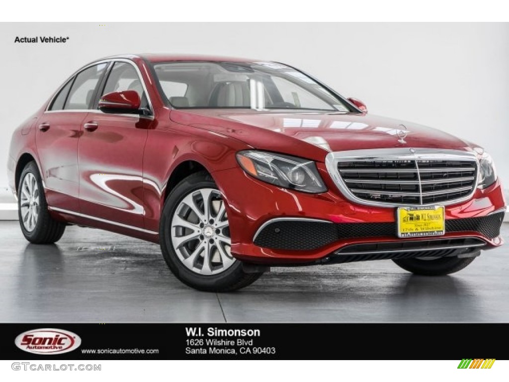 2017 E 300 Sedan - designo  Cardinal Red Metallic / Macchiato Beige/Black photo #1