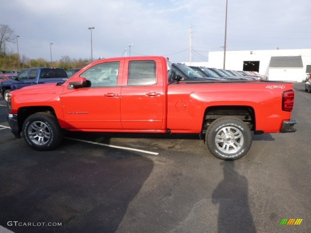 2017 Silverado 1500 LT Double Cab 4x4 - Red Hot / Jet Black photo #2