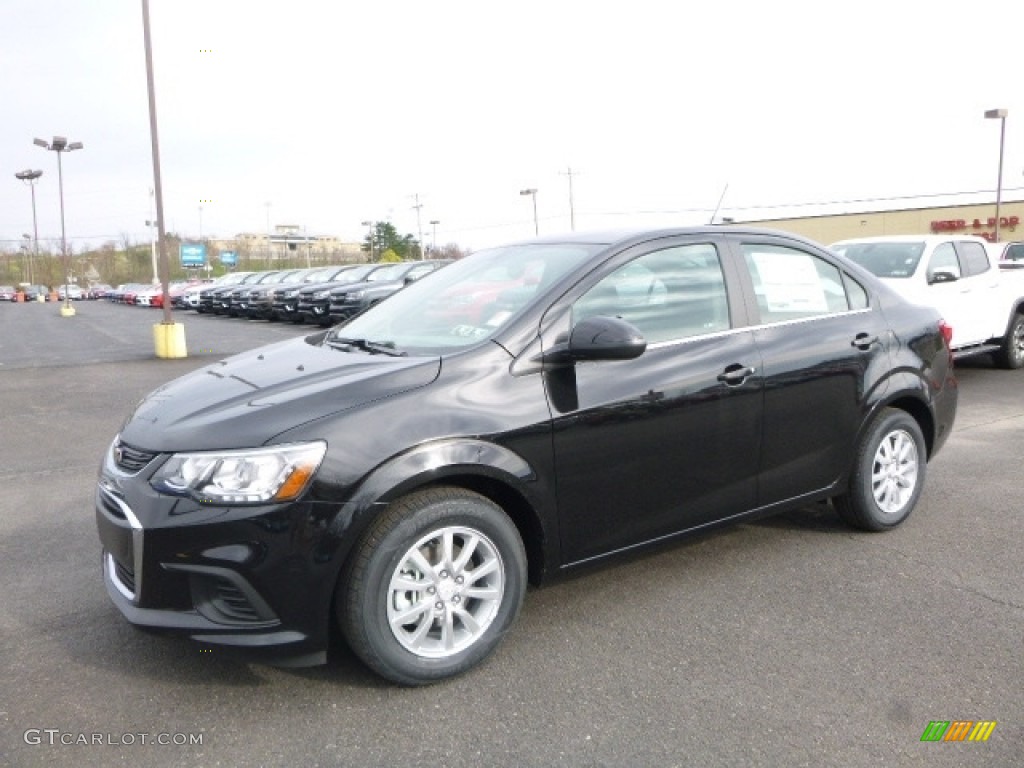 Mosaic Black Metallic 2017 Chevrolet Sonic LT Sedan Exterior Photo #119898316