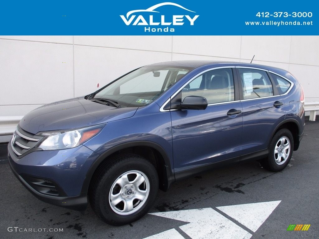 2014 CR-V LX AWD - Twilight Blue Metallic / Gray photo #1