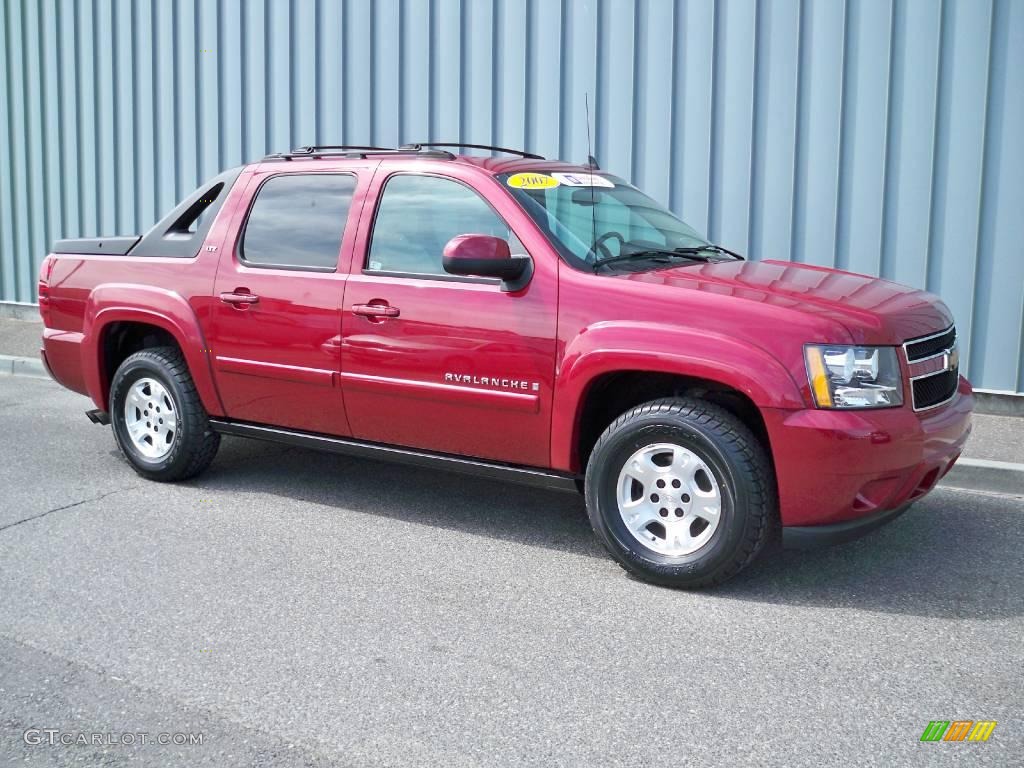 2007 Avalanche LTZ 4WD - Sport Red Metallic / Ebony/Light Cashmere photo #1