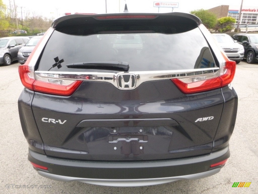 2017 CR-V EX-L AWD - Obsidian Blue Pearl / Gray photo #3