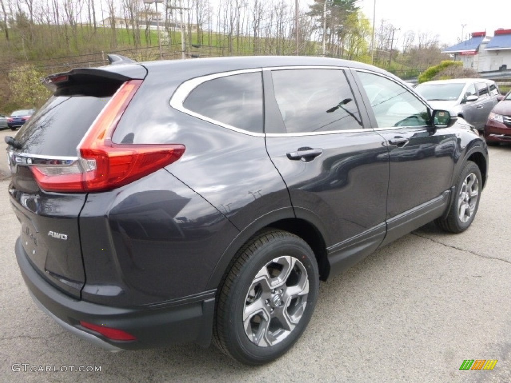 2017 CR-V EX-L AWD - Obsidian Blue Pearl / Gray photo #4