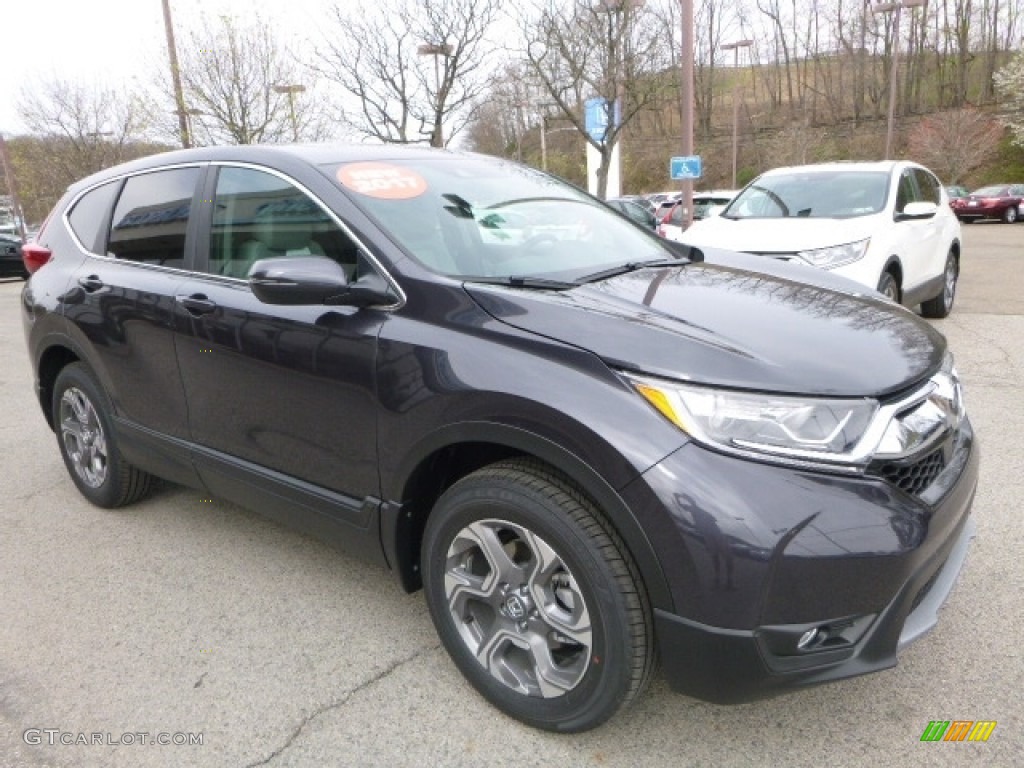 2017 CR-V EX-L AWD - Obsidian Blue Pearl / Gray photo #5