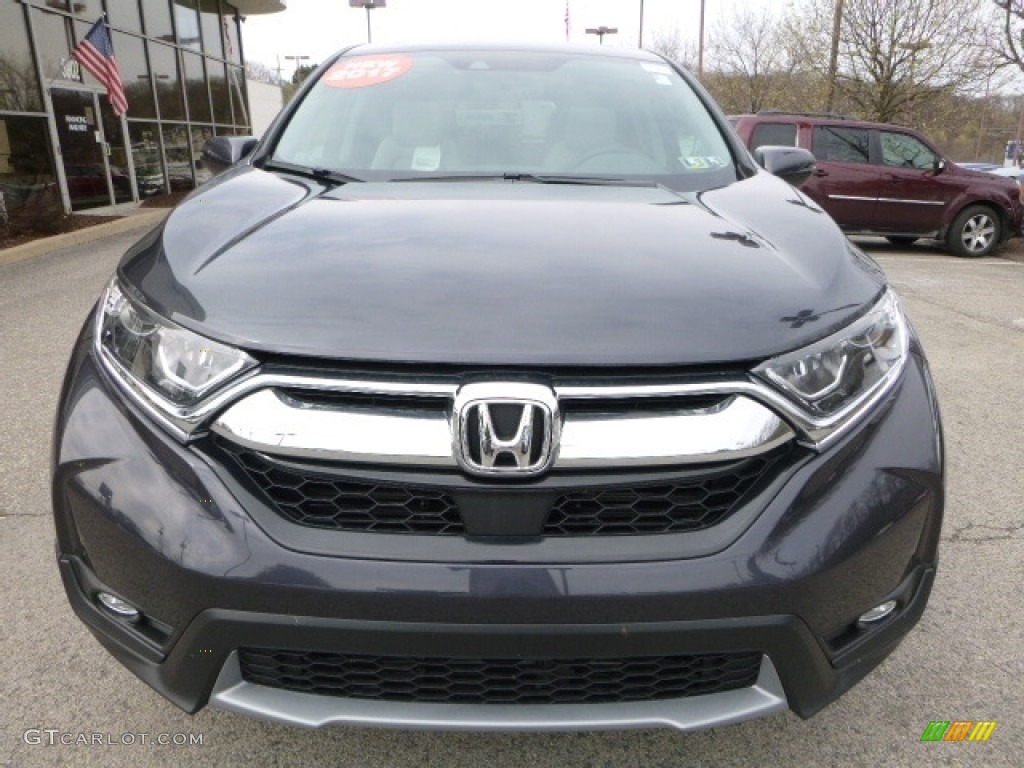 2017 CR-V EX-L AWD - Obsidian Blue Pearl / Gray photo #6