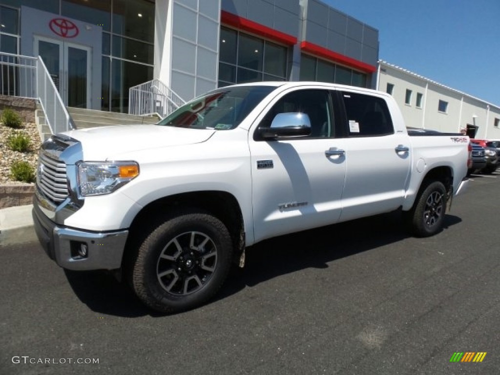 2017 Tundra Limited CrewMax 4x4 - Super White / Black photo #5