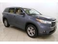2015 Shoreline Blue Pearl Toyota Highlander XLE AWD  photo #1