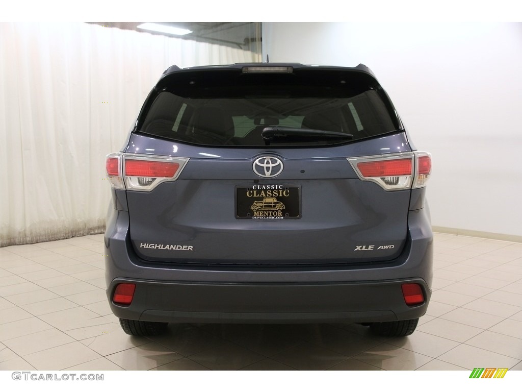 2015 Highlander XLE AWD - Shoreline Blue Pearl / Almond photo #19