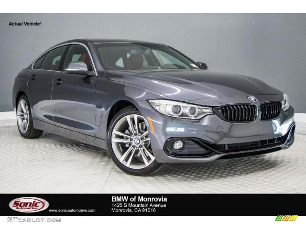 2017 4 Series 430i Gran Coupe - Mineral Grey Metallic / Coral Red photo #1