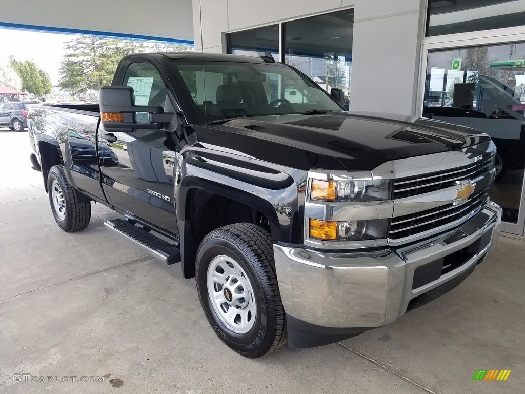 2017 Silverado 3500HD Work Truck Regular Cab 4x4 - Black / Dark Ash/Jet Black photo #1