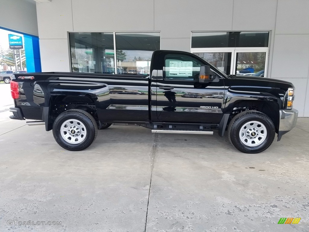 2017 Silverado 3500HD Work Truck Regular Cab 4x4 - Black / Dark Ash/Jet Black photo #2