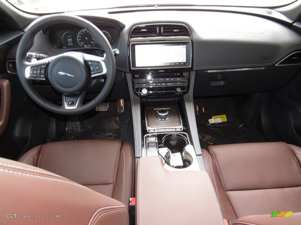 2017 Jaguar F-PACE 35t AWD S S Brogue/Light Oyster Dashboard Photo #119911945