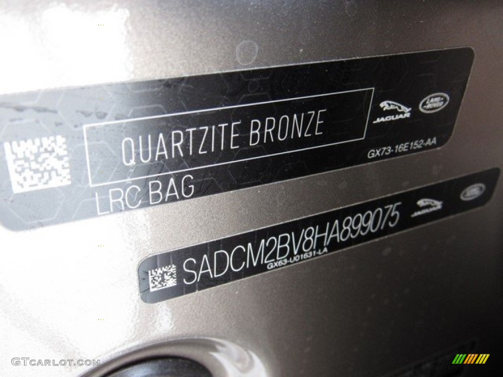 2017 F-PACE Color Code BAG for Quartzite Photo #119912332