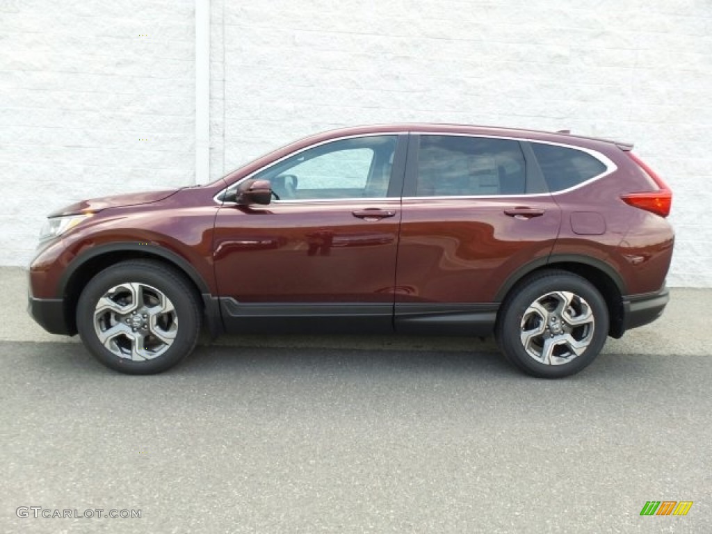 2017 CR-V EX AWD - Basque Red Pearl II / Gray photo #6