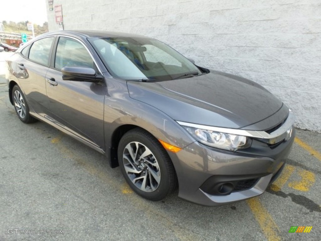 2017 Civic EX Sedan - Modern Steel Metallic / Gray photo #1