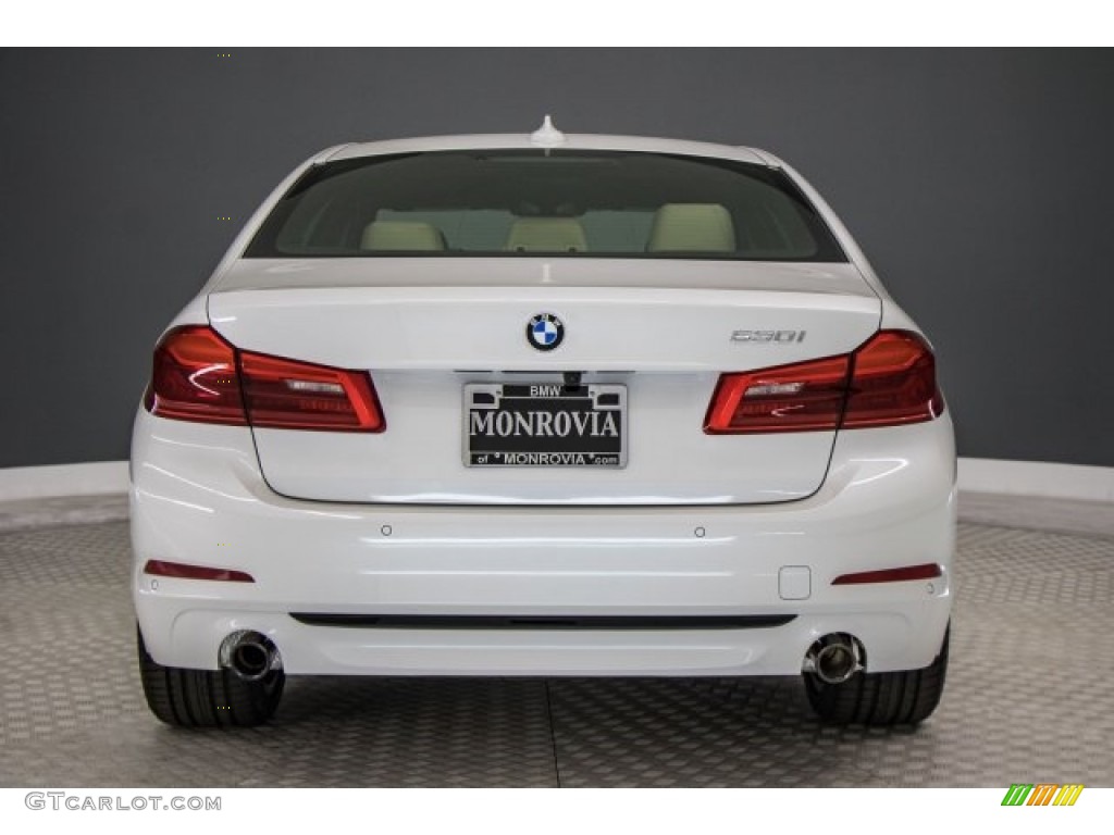 2017 5 Series 530i Sedan - Mineral White Metallic / Canberra Beige photo #4