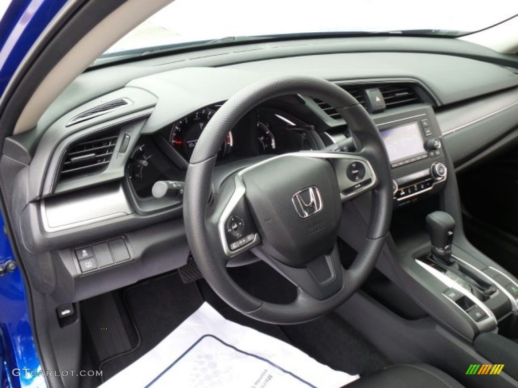 Black Interior 2017 Honda Civic LX Sedan Photo #119916808