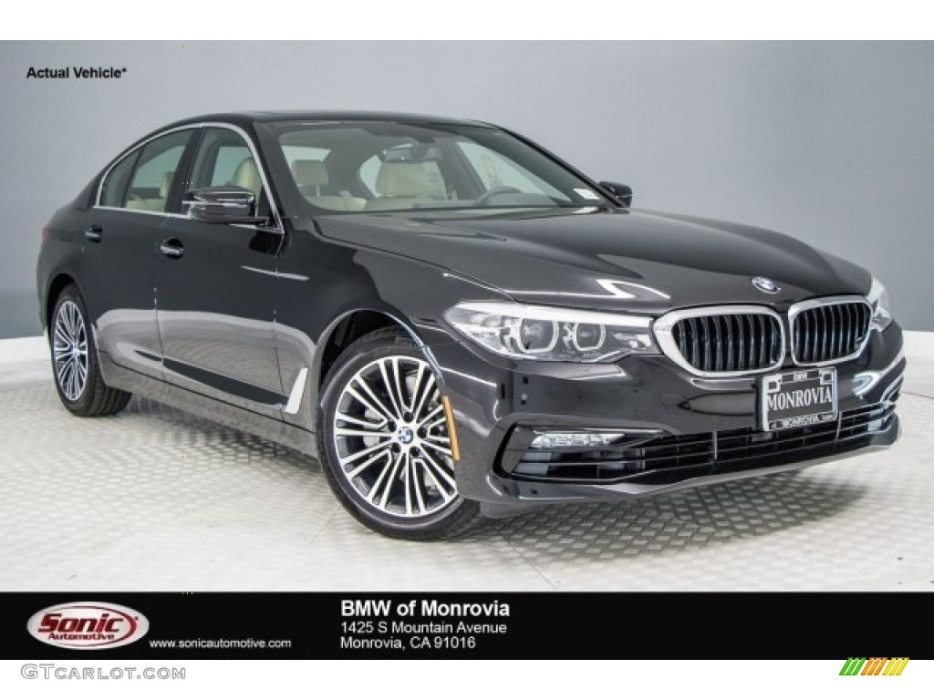 2017 5 Series 530i Sedan - Jet Black / Canberra Beige photo #1