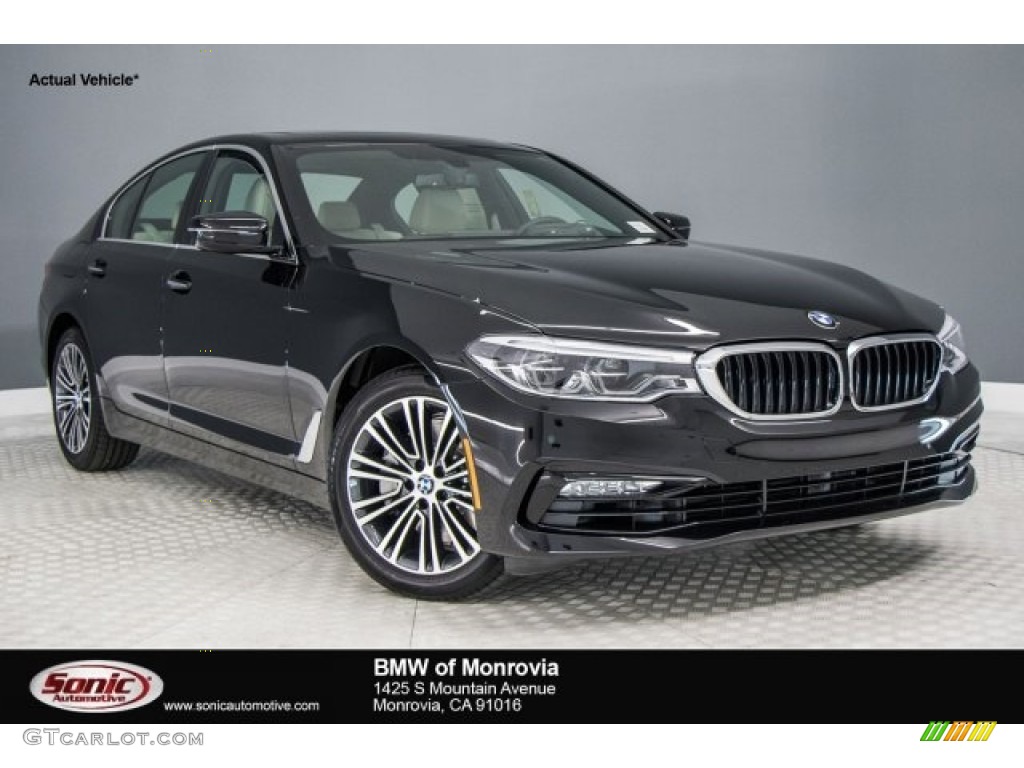 2017 5 Series 540i Sedan - Jet Black / Ivory White photo #1