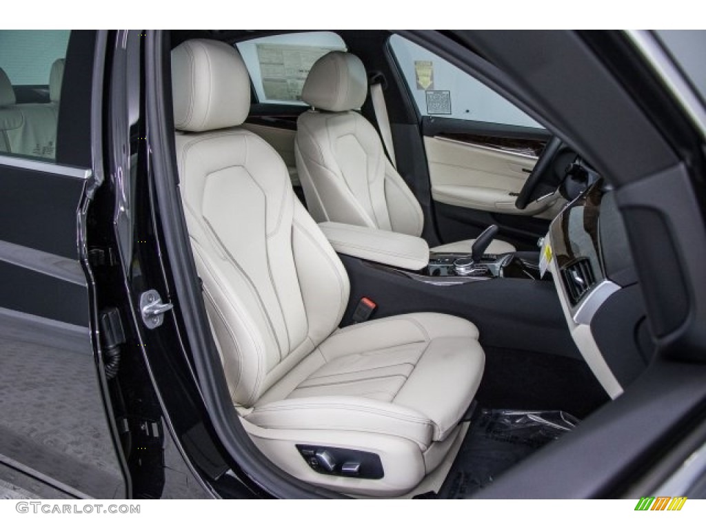 2017 5 Series 540i Sedan - Jet Black / Ivory White photo #2