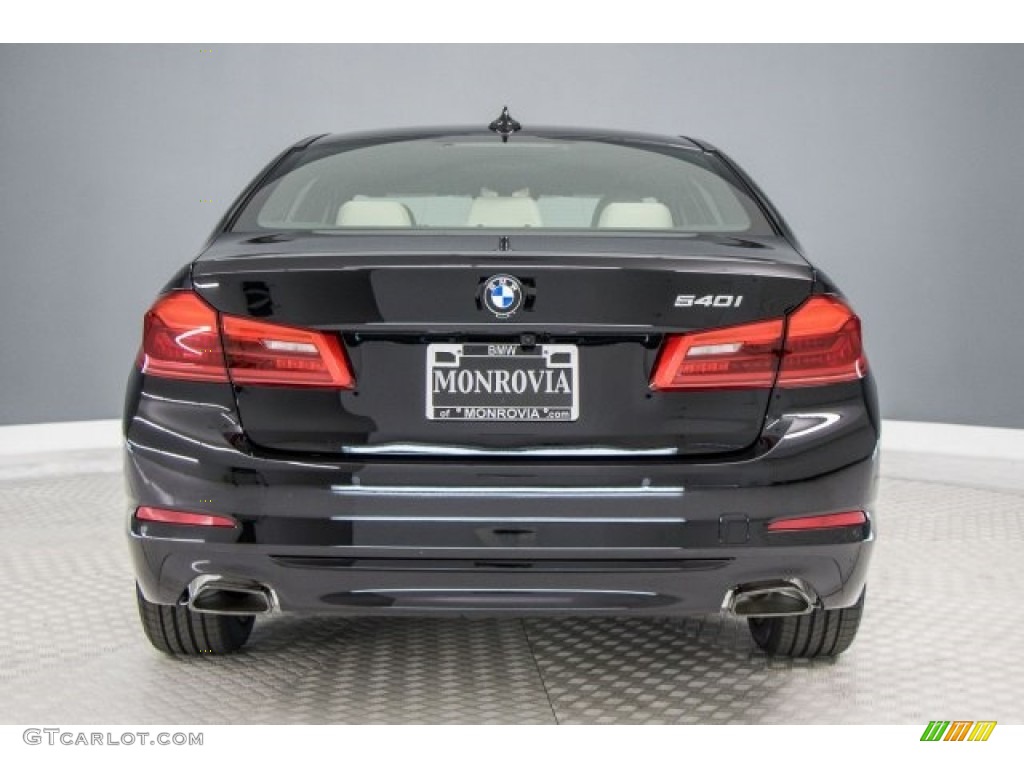 2017 5 Series 540i Sedan - Jet Black / Ivory White photo #4