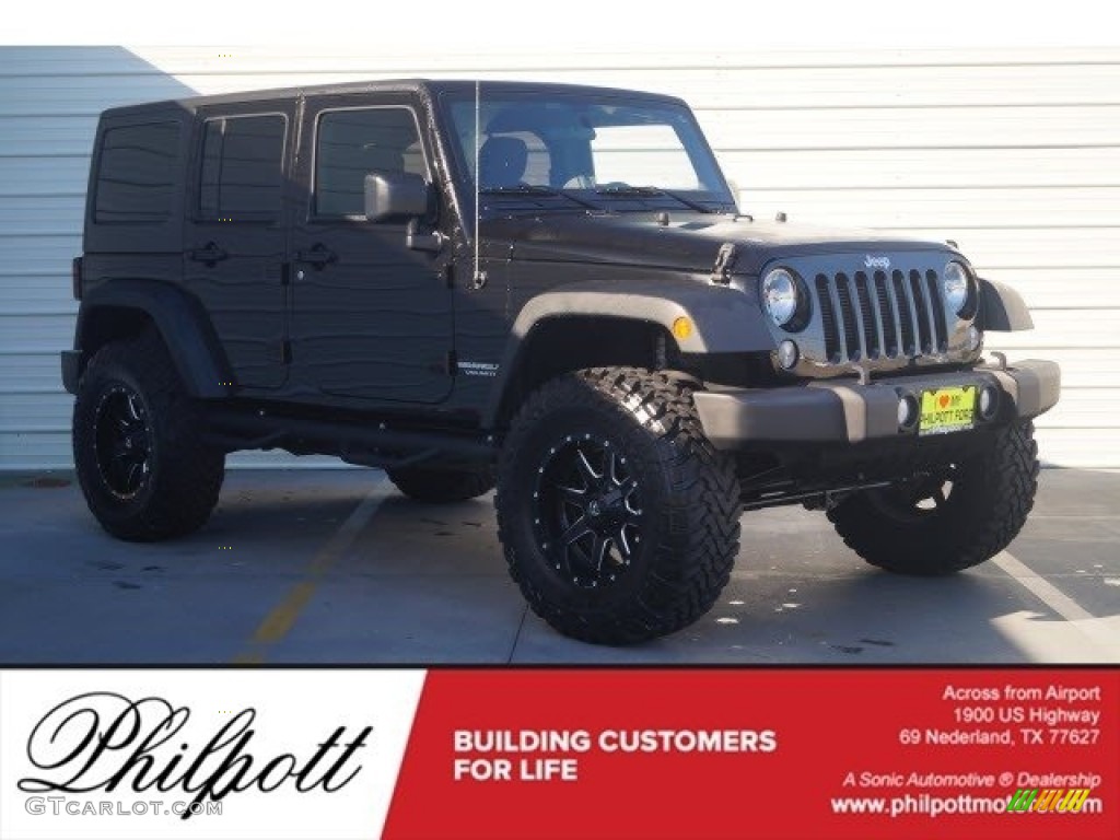 2015 Wrangler Unlimited Sport 4x4 - Black / Black photo #1