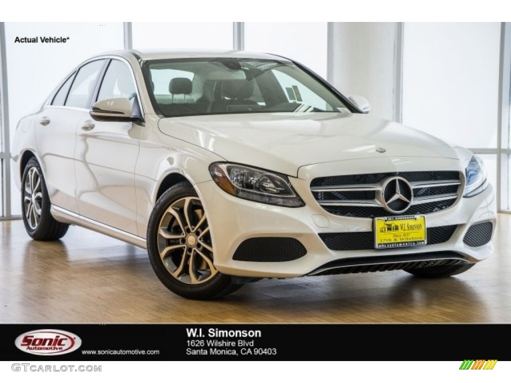 2017 C 300 Sedan - Polar White / Black photo #1