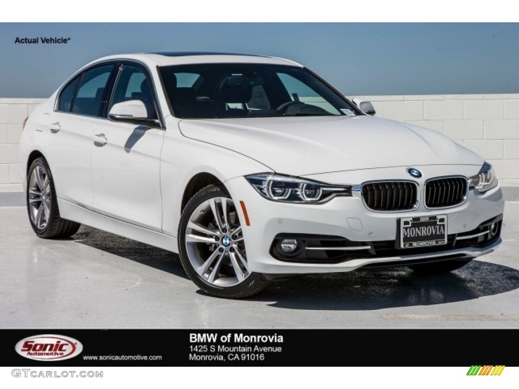 2017 3 Series 330i Sedan - Alpine White / Black photo #1