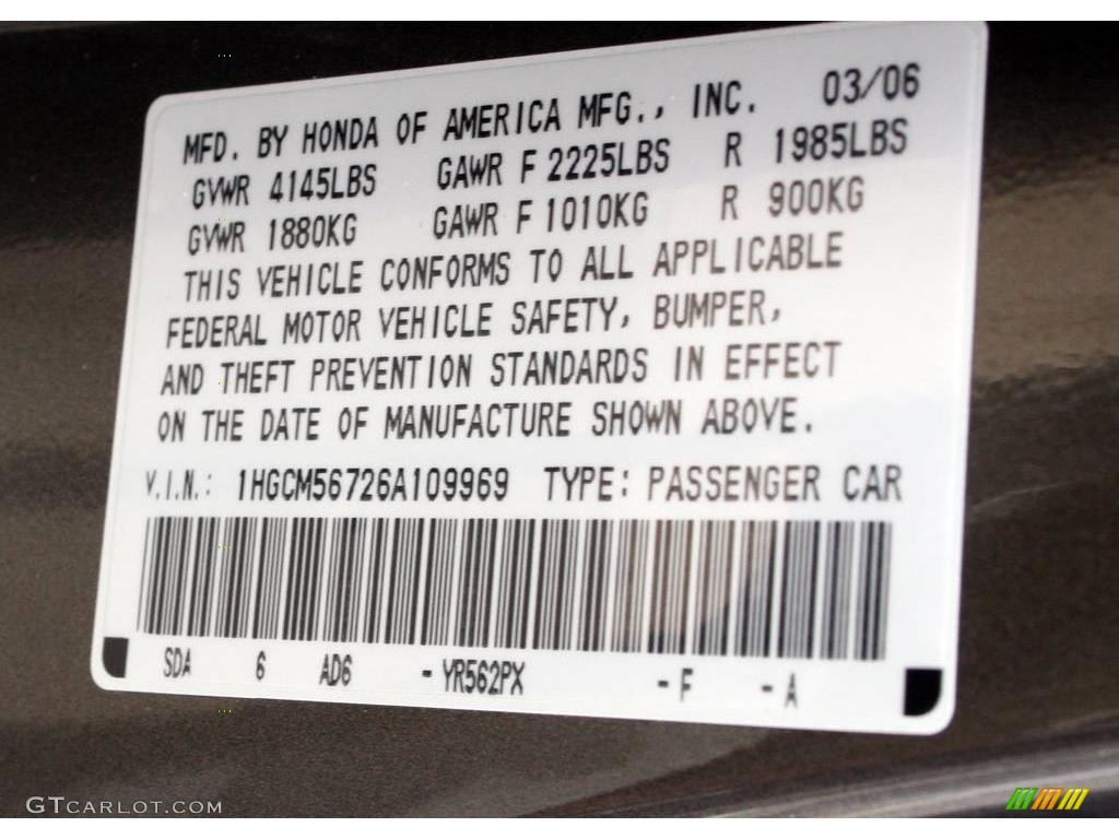2006 Accord EX Sedan - Carbon Bronze Pearl / Ivory photo #25