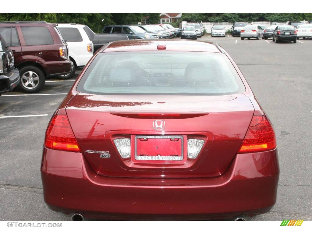 2006 Accord EX-L V6 Sedan - Redondo Red Pearl / Gray photo #6