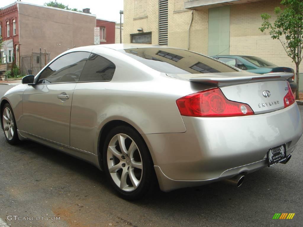 2004 G 35 Coupe - Brilliant Silver Metallic / Willow photo #4