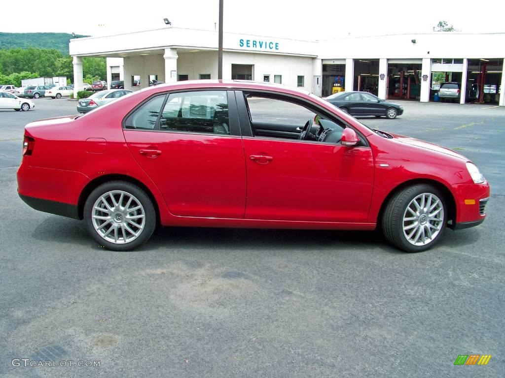 2008 Jetta Wolfsburg Edition Sedan - Salsa Red / Anthracite Black photo #4