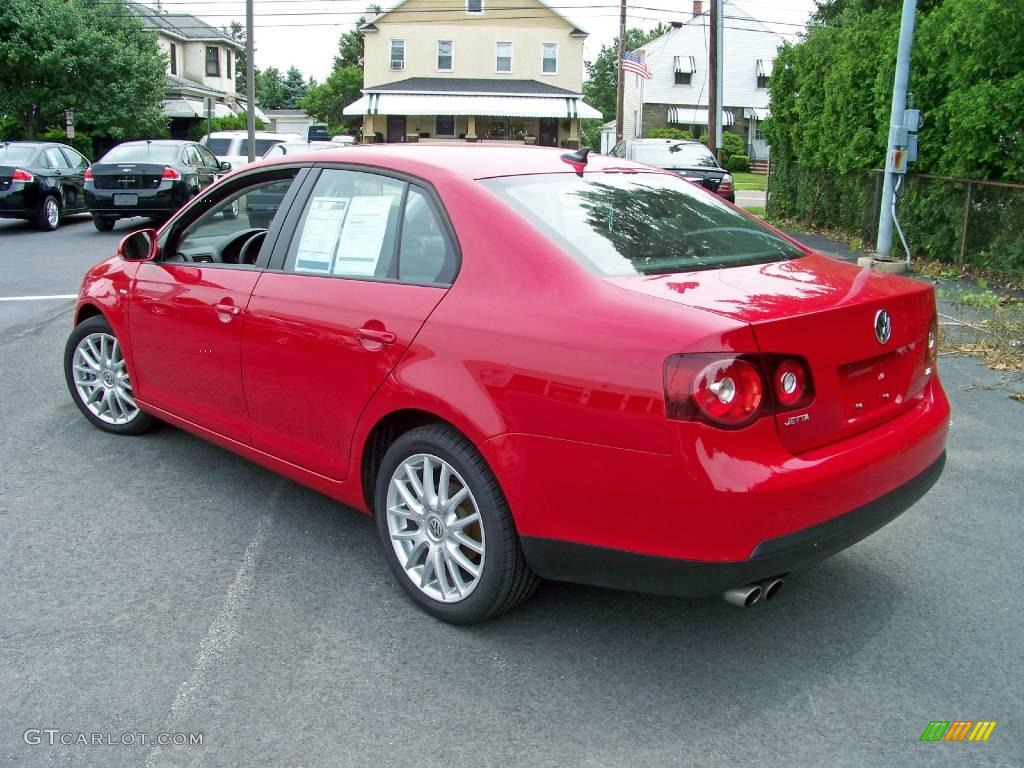 2008 Jetta Wolfsburg Edition Sedan - Salsa Red / Anthracite Black photo #7