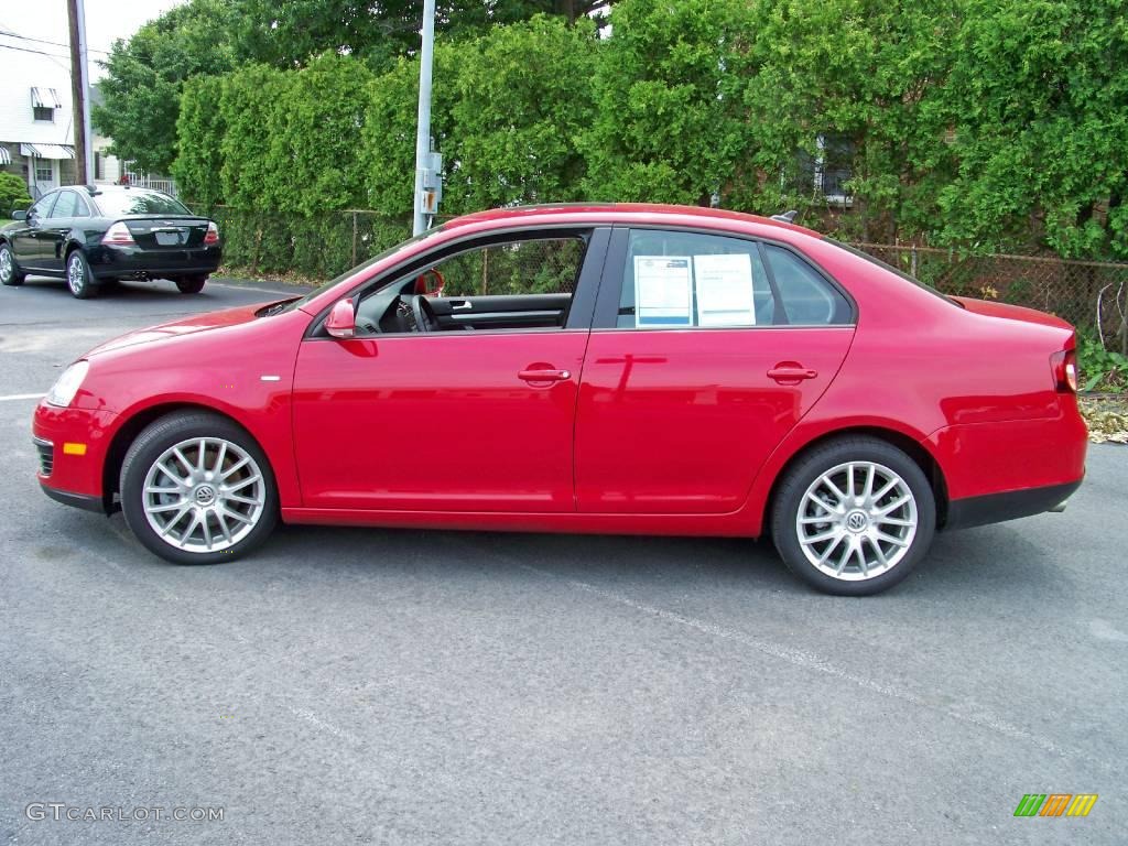 2008 Jetta Wolfsburg Edition Sedan - Salsa Red / Anthracite Black photo #8