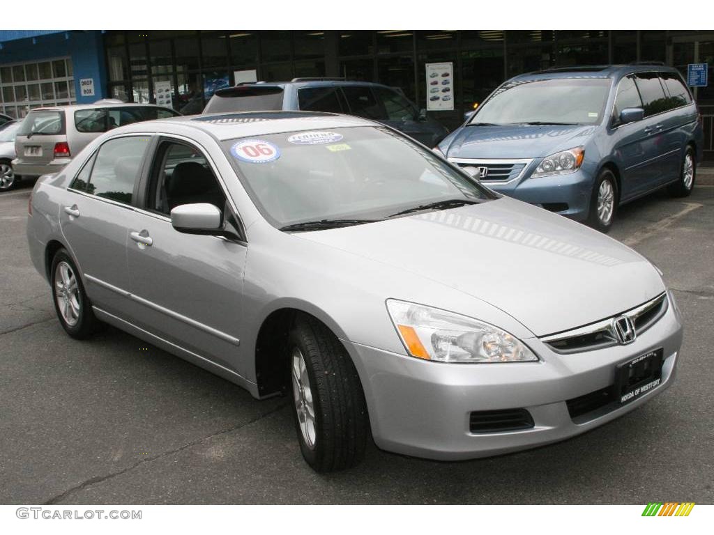2006 Accord EX Sedan - Alabaster Silver Metallic / Black photo #3
