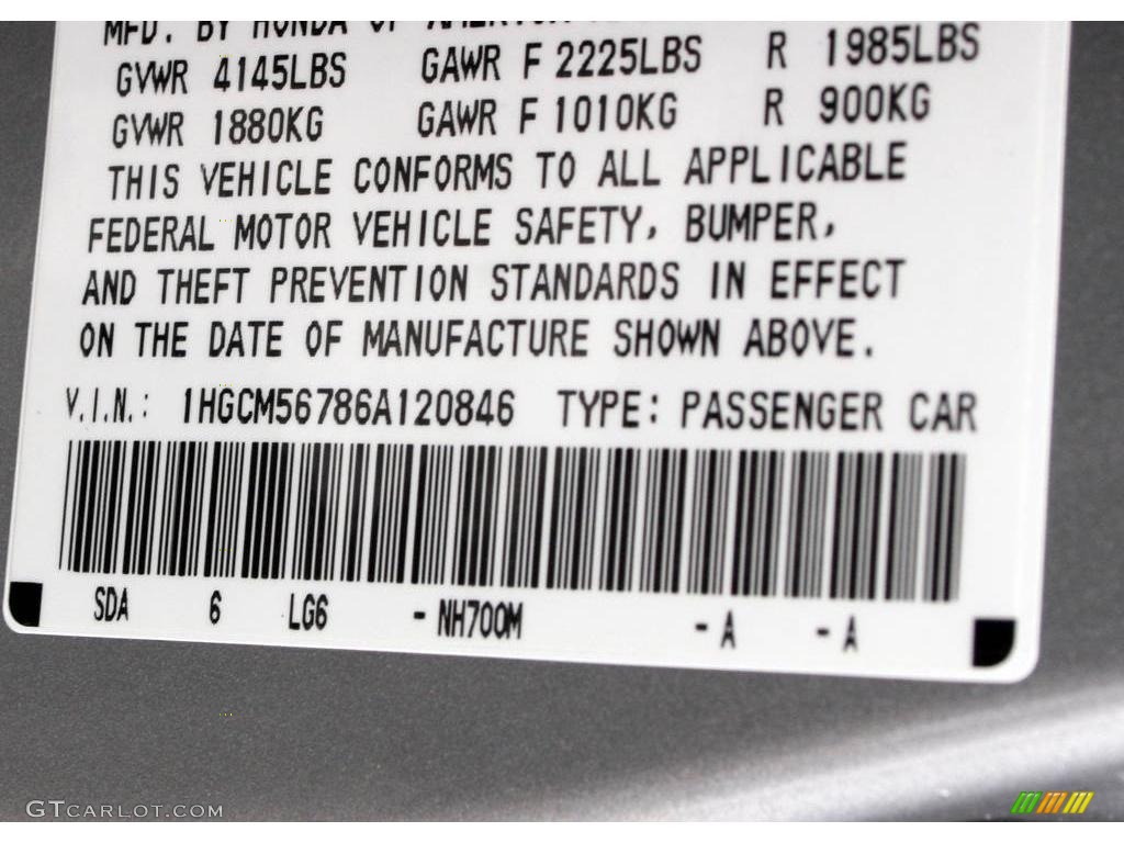 2006 Accord EX Sedan - Alabaster Silver Metallic / Black photo #26