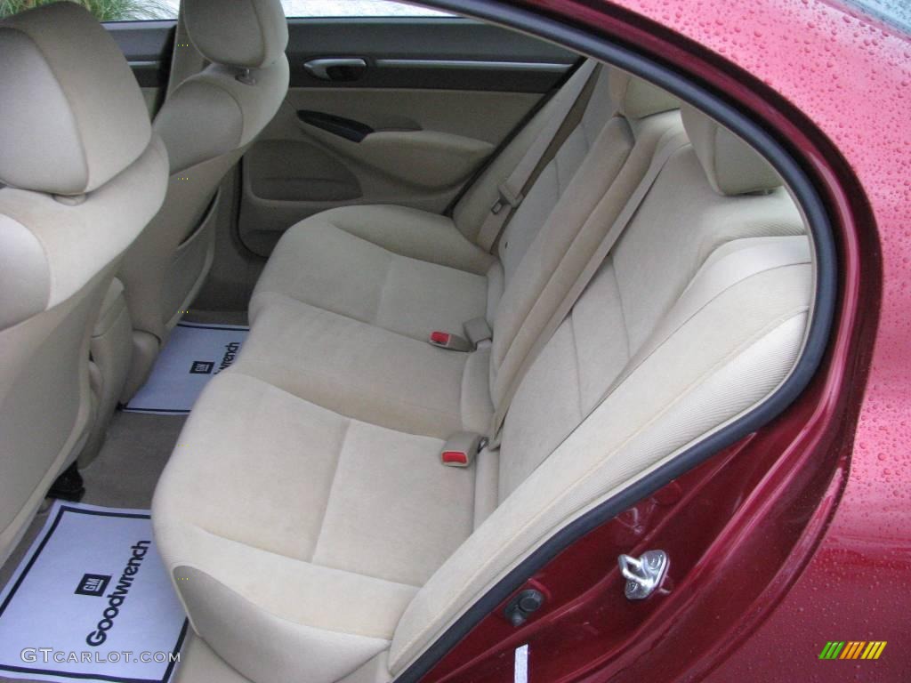 2007 Civic EX Sedan - Tango Red Pearl / Ivory photo #12