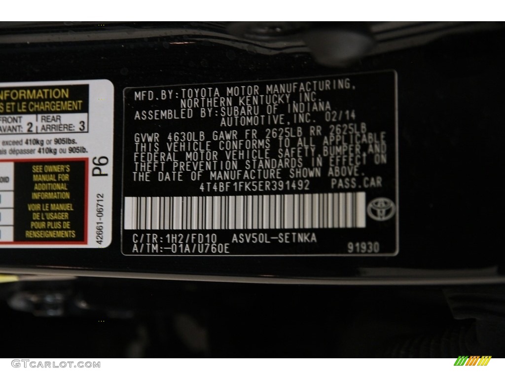 2014 Camry LE - Cosmic Gray Metallic / Ash photo #20