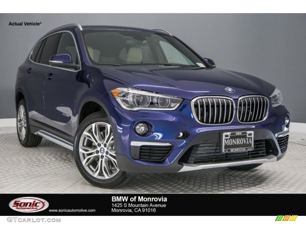 2017 X1 sDrive28i - Mediterranean Blue Metallic / Canberra Beige photo #1