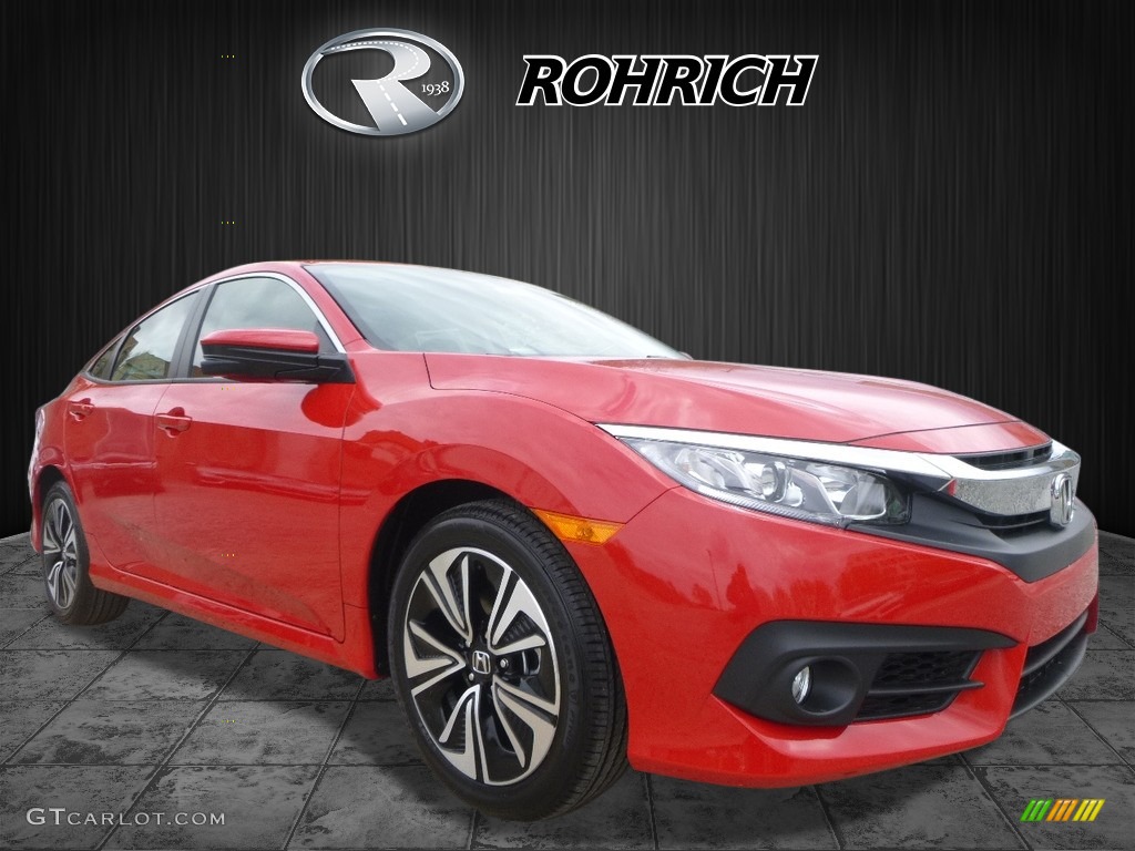 2017 Civic EX-T Sedan - Rallye Red / Black photo #1