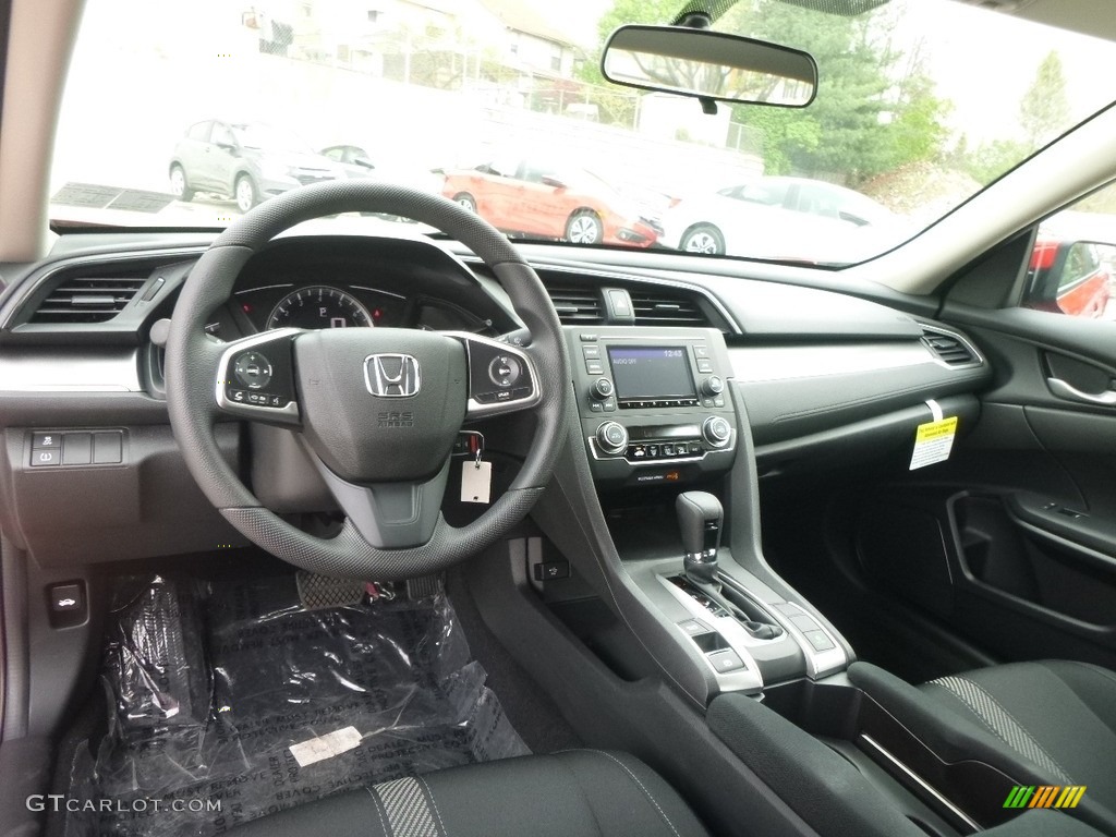 Black Interior 2017 Honda Civic LX Sedan Photo #119975851