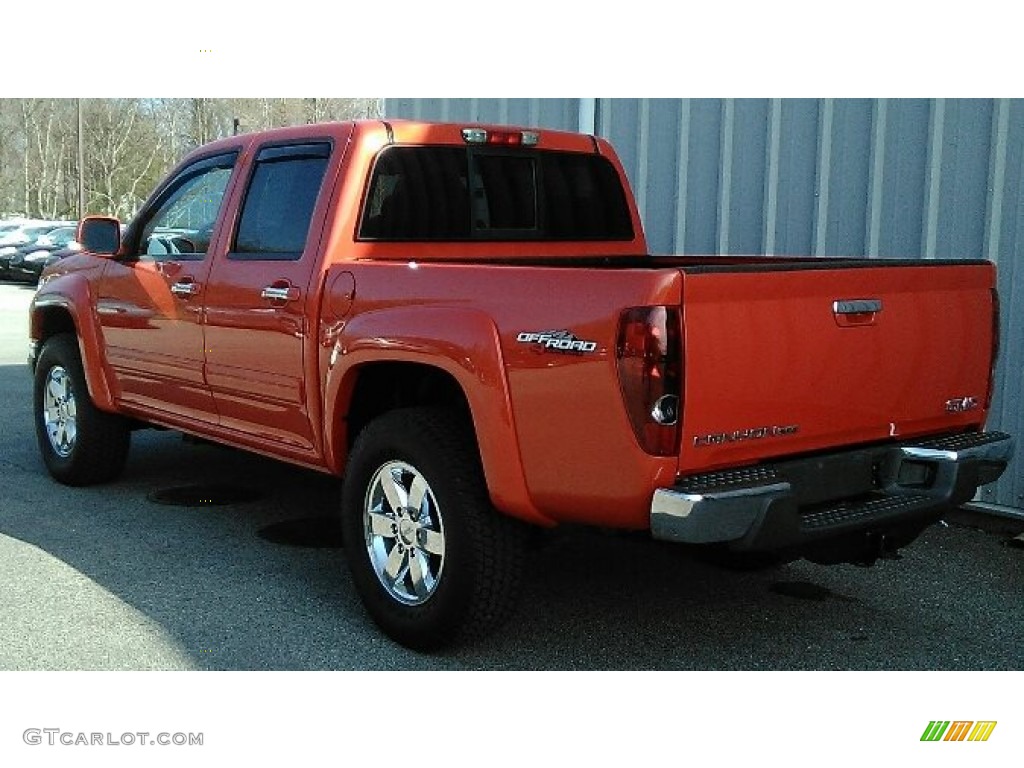 2012 Canyon SLE Crew Cab 4x4 - Red Orange Metallic / Ebony photo #3