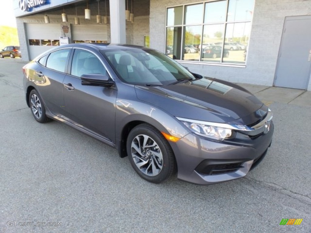2017 Civic EX Sedan - Modern Steel Metallic / Gray photo #1